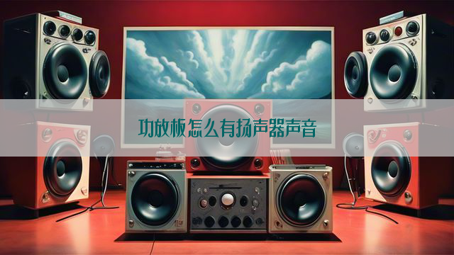 功放板怎么有扬声器声音