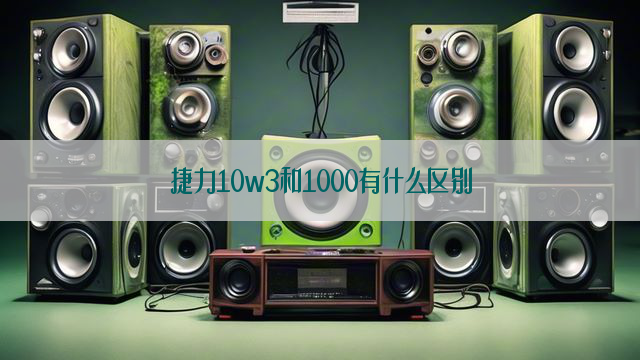 捷力10w3和1000有什么区别